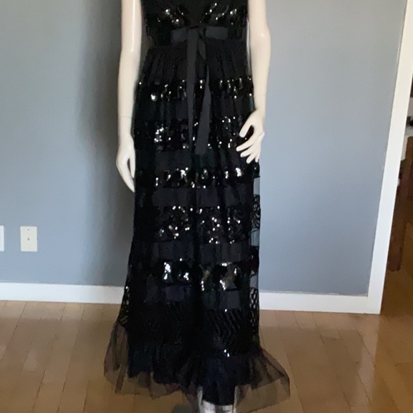 NWT REDValentino Black Sequin MIDI Dress Size 44 US 8 - Picture 4 of 13